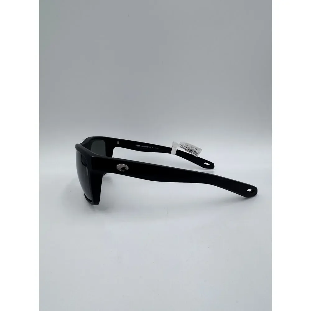 New Costa Broadbill II Sunglasses Men's Matte Black Frame Gray Lens Polarized